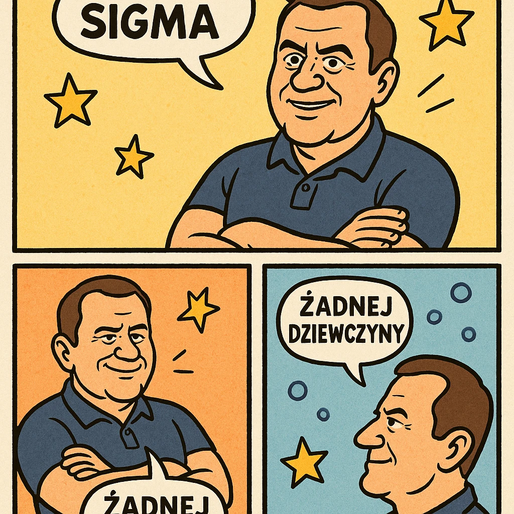 zrób komis, że ktoś jest "sigma" żart. Inspiruj się zanymi twarzami (in polish language) emoji