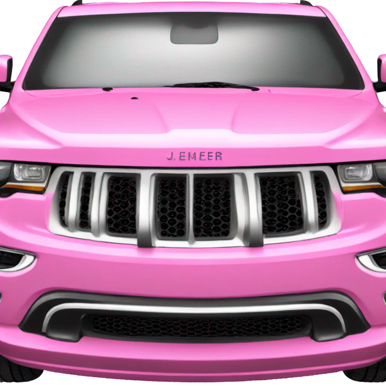 Pink jeep grand Cherokee with black wheels emoji