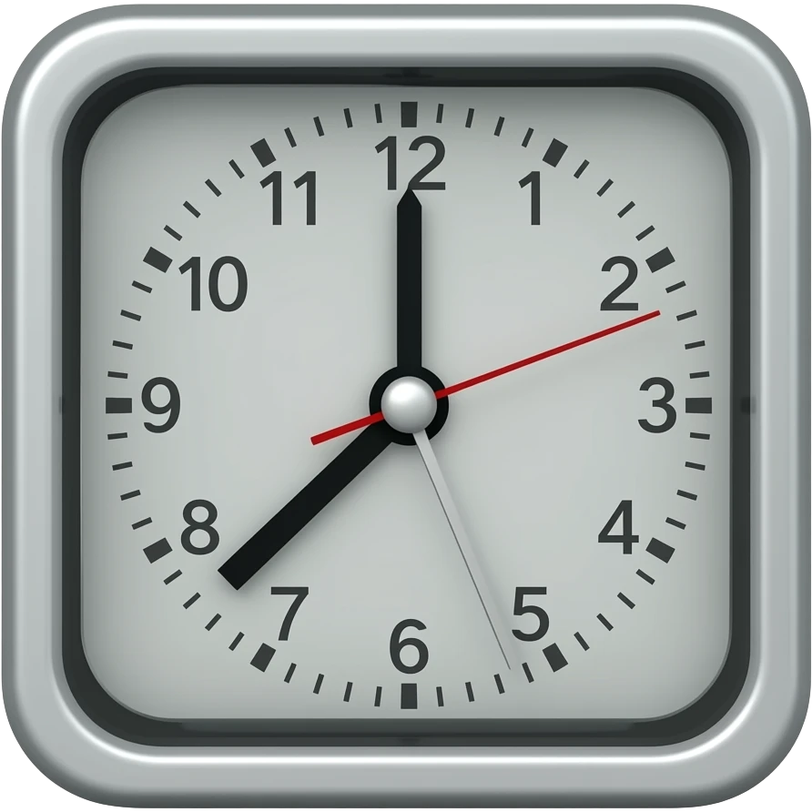 despertador cuadrado inteligente  17:00 PM emoji