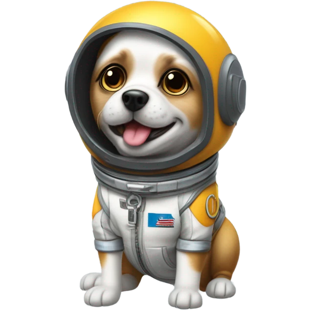 Perro estronauta emoji