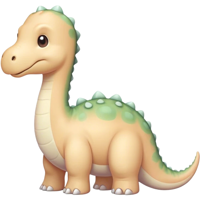 A cute, kawaii style pastel ￼brontosaurus emoji