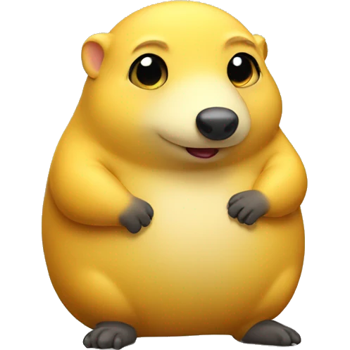 fat yellow mole emoji