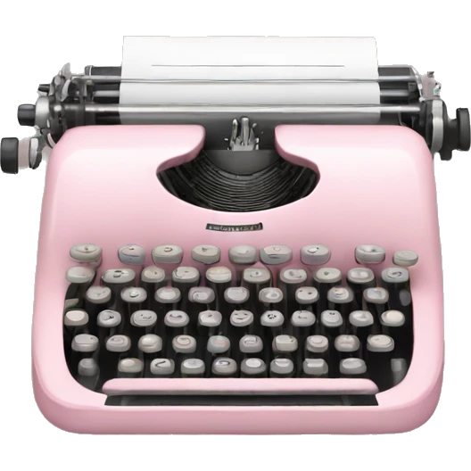 light pink typewriter emoji