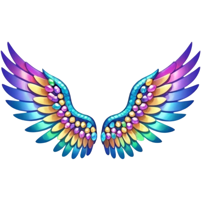 a wing with bling effect emoji