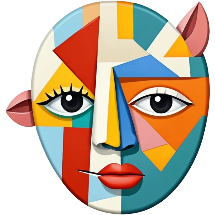 picasso abstract art SPAM MEAT cubist face painting emoji