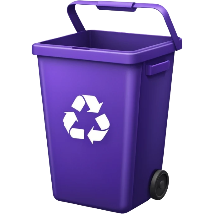 dark purple recycle bin emoji