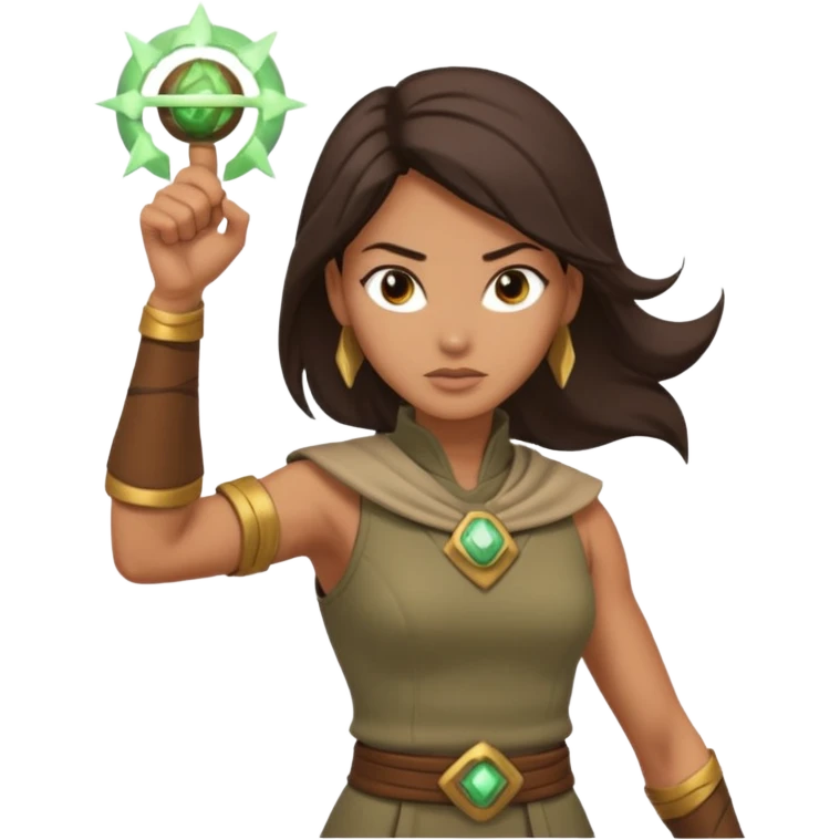 earth bender woman who has powers to shape earth emoji
