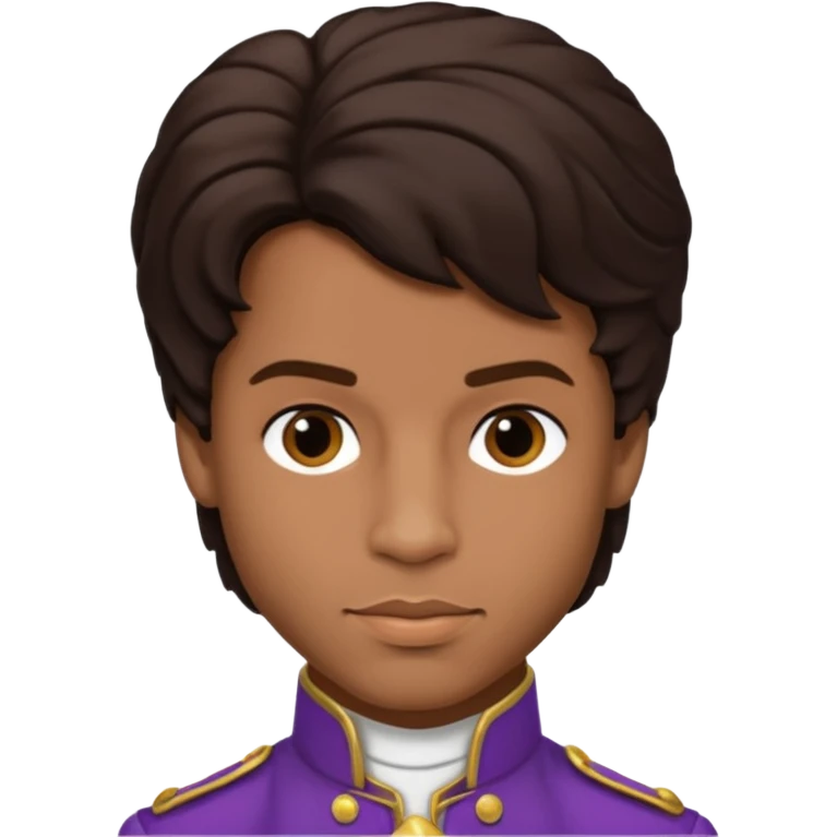 Prince Rogers Nelson with dark brown hair emoji
