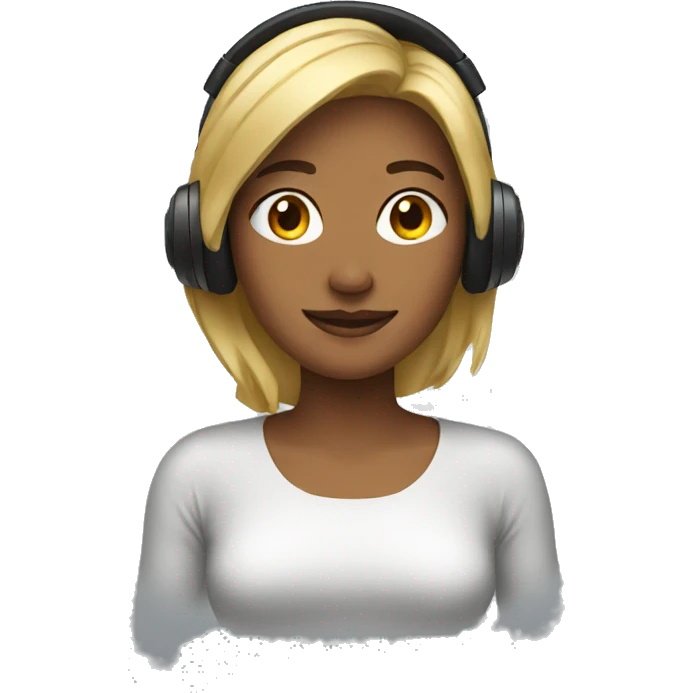 Woman with headphone emoji