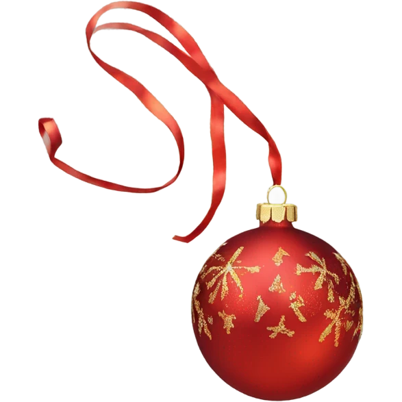 Real Red Christmas bauble emoji