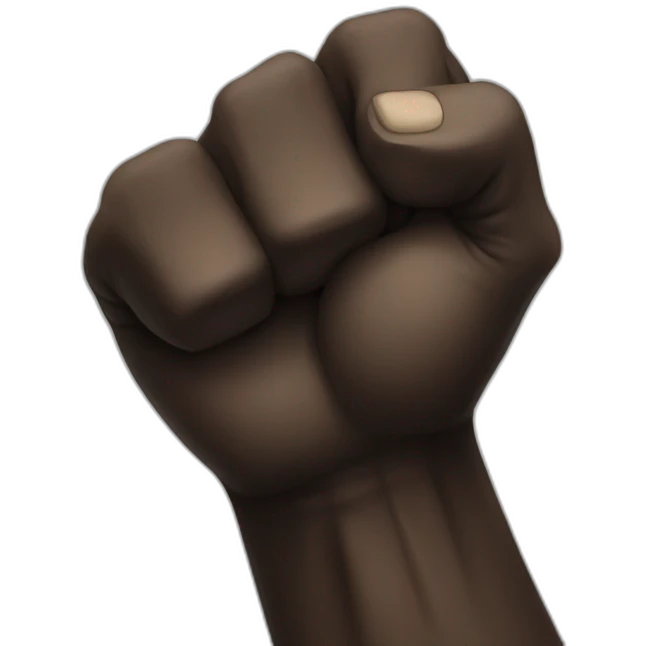Pure Black fist emoji