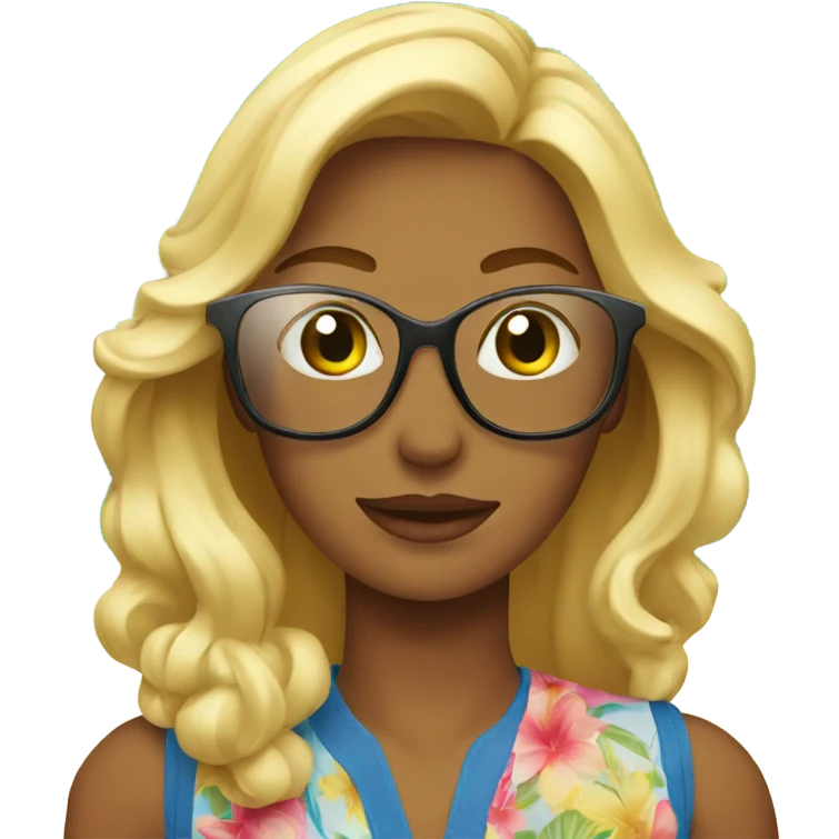blonde on vacation emoji
