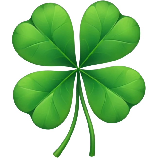 Lucky four leaf  emoji