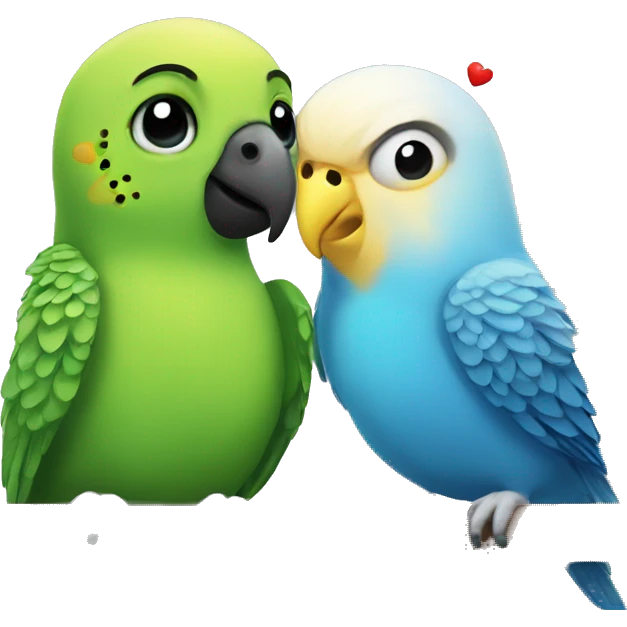 Love bird and budgie emoji