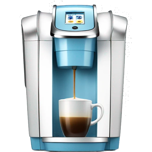 Realistic light blue keurig coffee machine emoji