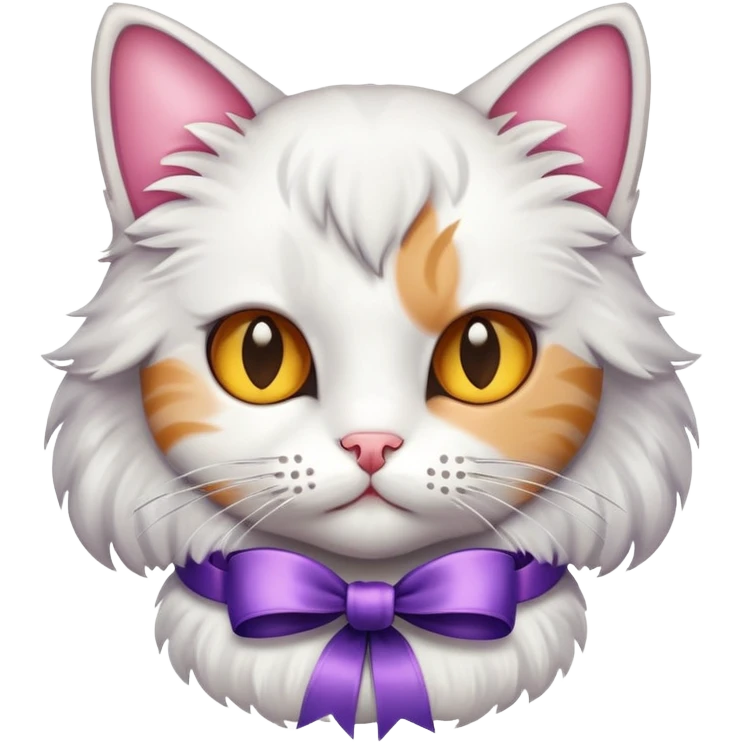 Cat having a ribbon  emoji