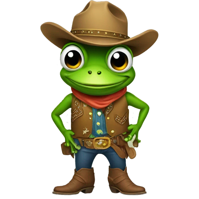 Frog cowboy emoji
