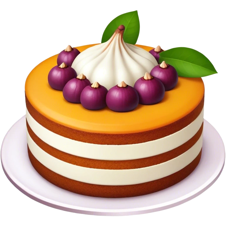 mangosteen cake emoji