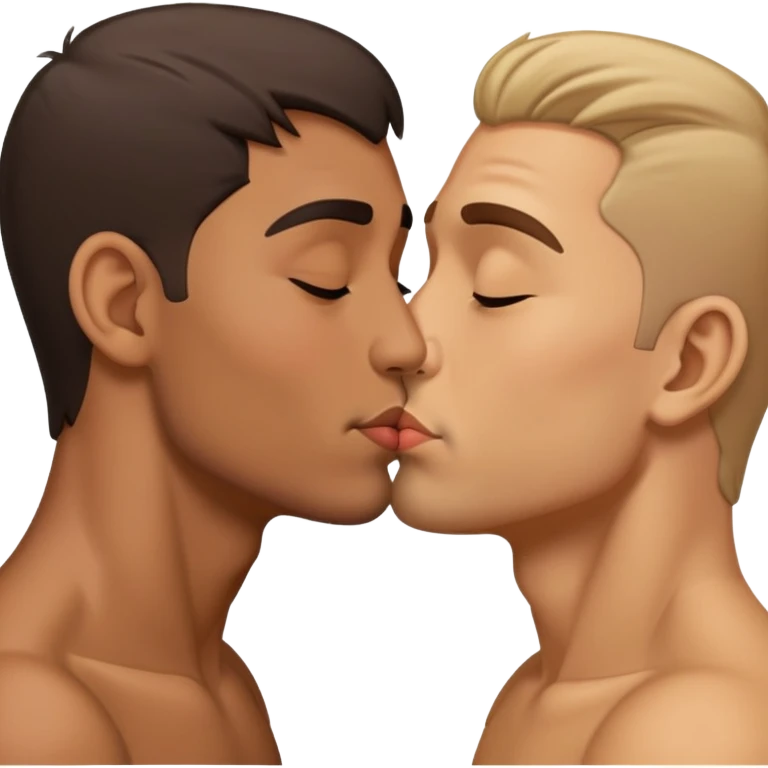 Kissing another man  emoji