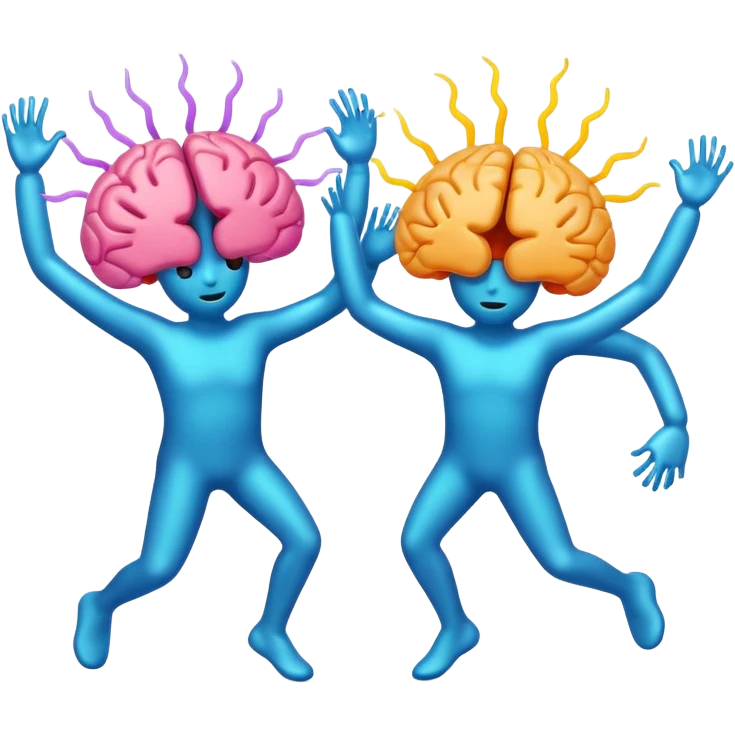 Last two brain cells dancing emoji