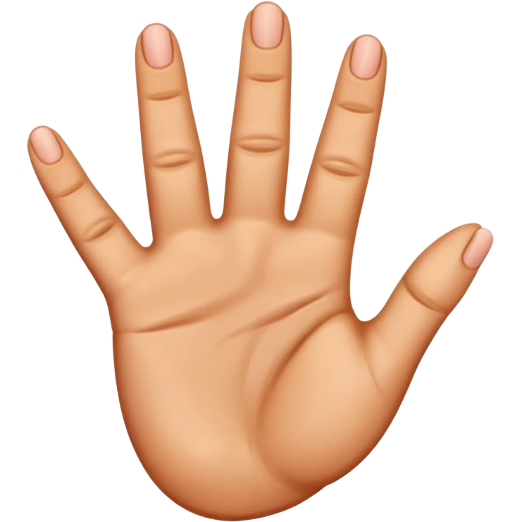 The last 3 fingers up emoji