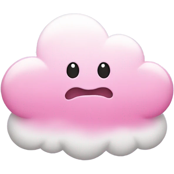 cloud emoji with pink heats emoji