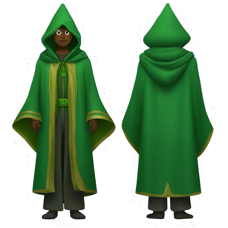 green wizard robes, no hood emoji