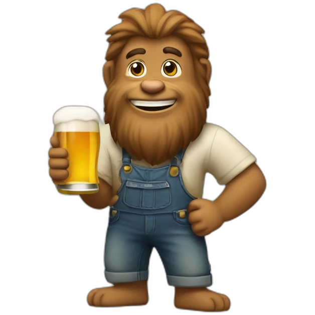 Singe qui tiens une bière emoji
