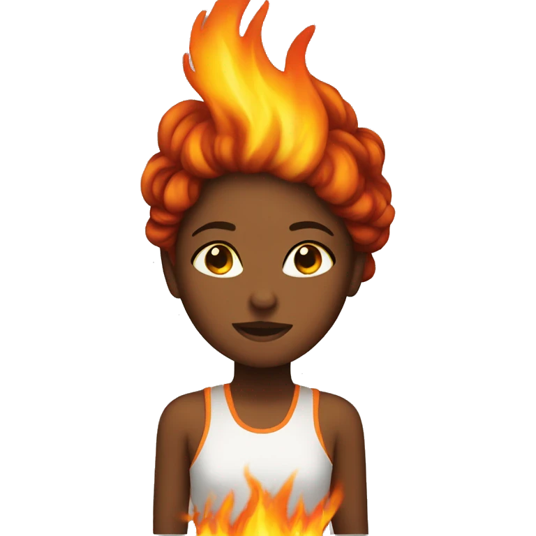 Girl on fire emoji