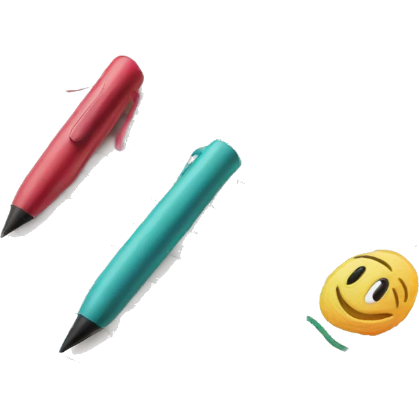 Handwriting to Text. colorful drawings. Near is pen emoji