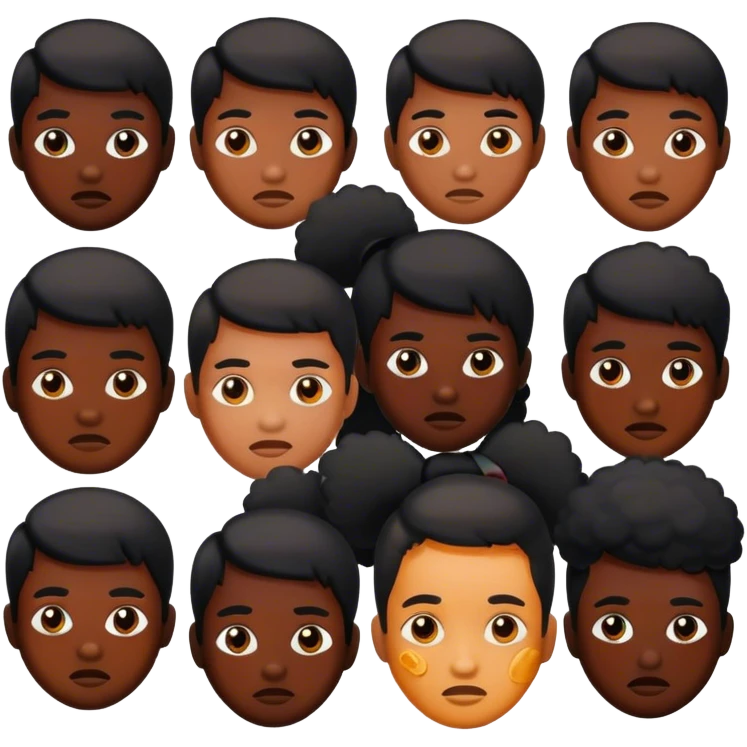 a lot of acne black emoji