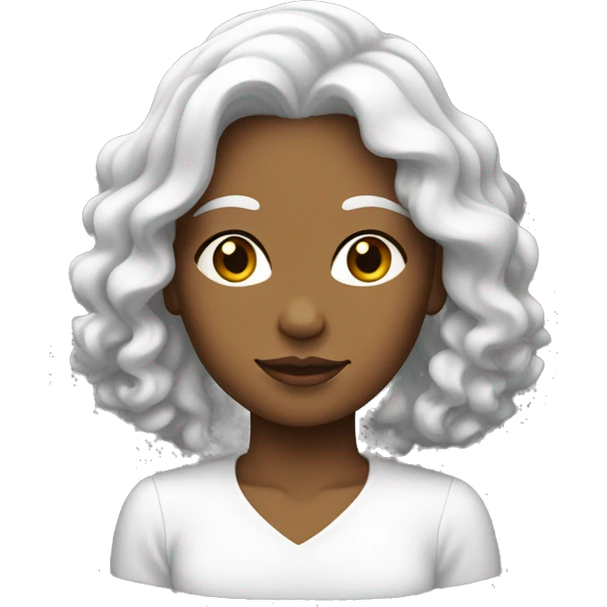 Femme blanche au cheveux noir emoji