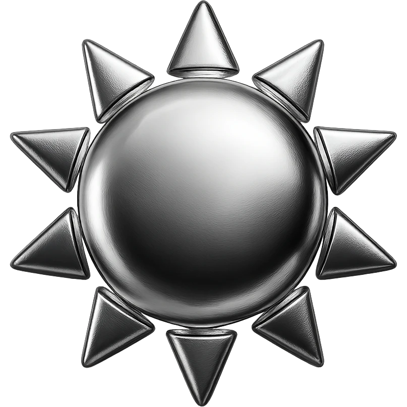 shiny yellow sun, chrome style, apple emoji inspired emoji