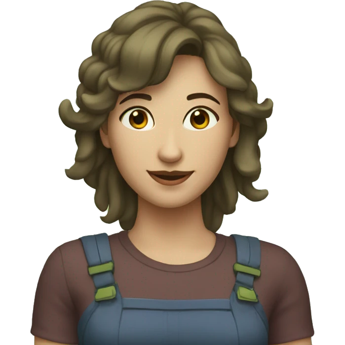 девушка с зелеными волосами emoji