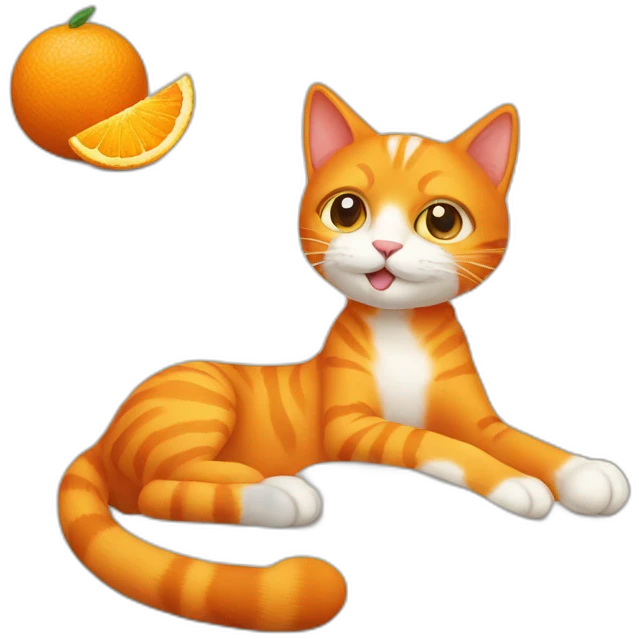 Orange cat mleming emoji