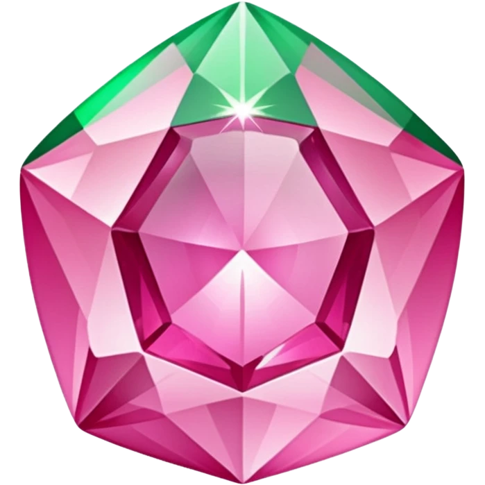 half green half pink gem emoji