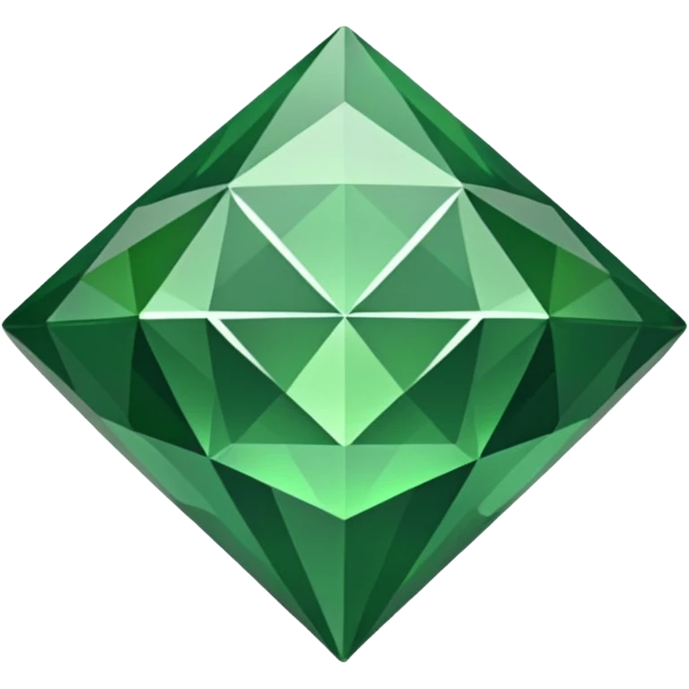 generate a green diamond geometrical form 2D emoji