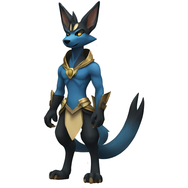 Lucario-Anubis full body emoji