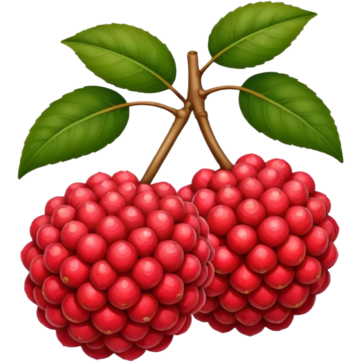 a pair of litchi fruit emoji