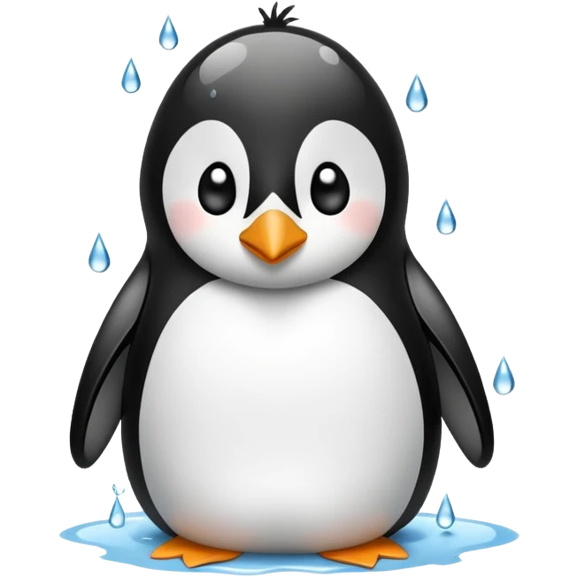 Penguin in tears emoji
