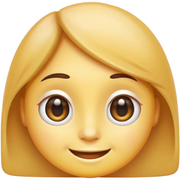 "A high-quality 3D cartoon-style smiling face emoji with big round eyes, soft shadows, and glossy texture, centered on a white background, high-resolution PNG, emoji style like Apple or WhatsApp" emoji