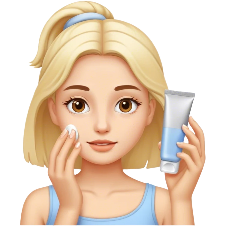 Girl doing skincare emoji