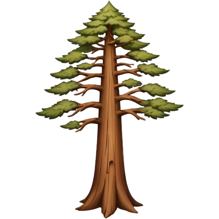 long slim sequoia tree no leaves emoji