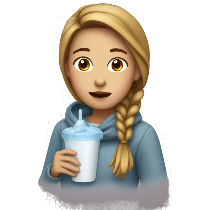 Girl had a cold emoji