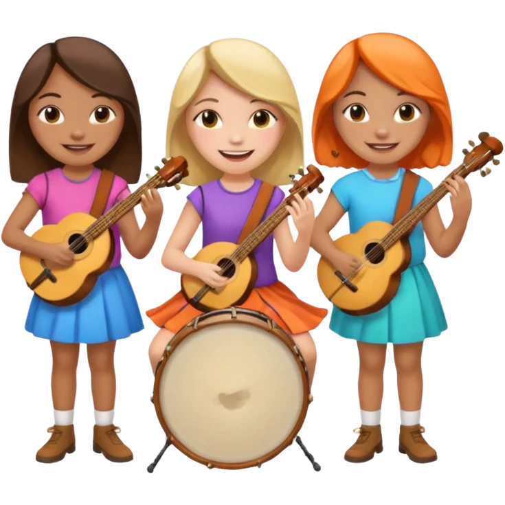 3 girl bands are so fun I banny emoji