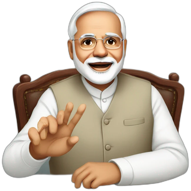 Modi say bye emoji