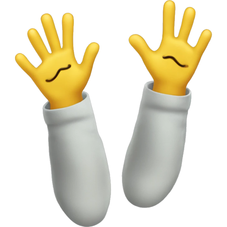 Combine waving hand and feet emoji called waving feet, feet with extra finger growing from heel, with ye in the middle of feet emoji