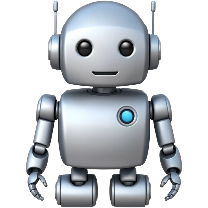 robot cartoon simple kid toy white innocent funny gudget friendly smiley round adorable musical emoji