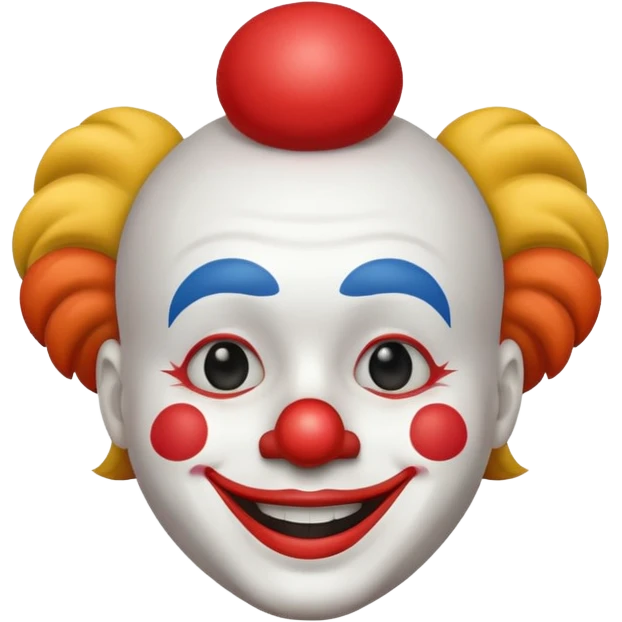 a person wearing a clown nose emoji