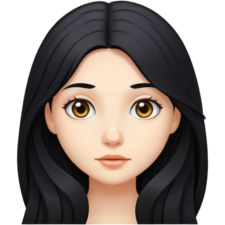 Girl with long black hair emoji